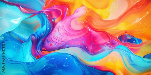 Wallpaper Mural Colorful Liquid and Abstract Splashes Create a Vibrant and Dynamic Abstract Background Torontodigital.ca