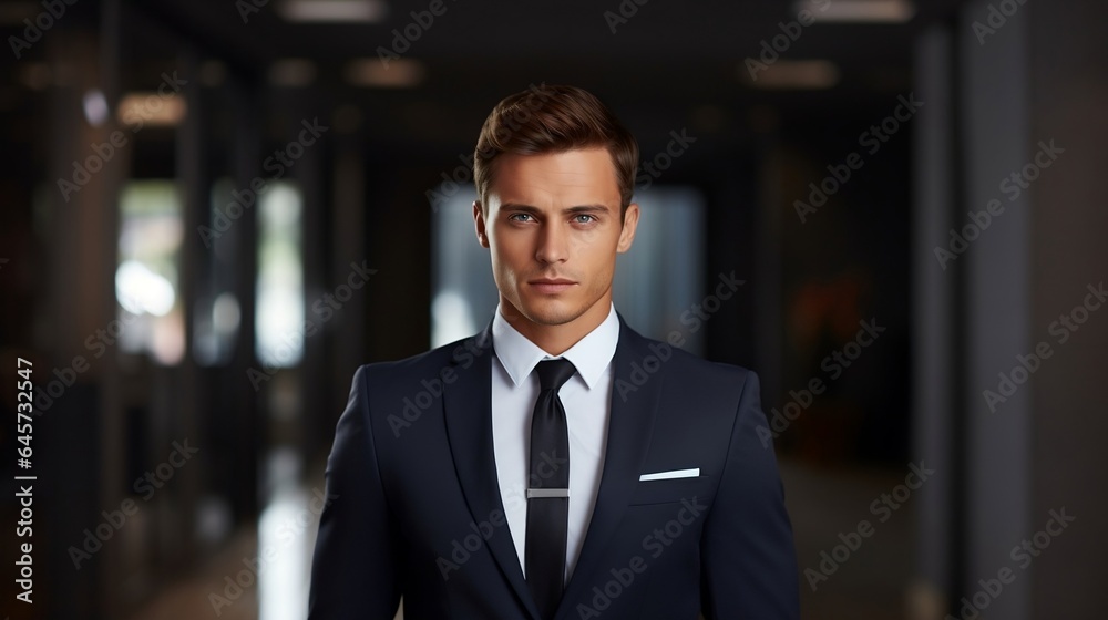Portrait of a handsome young man in a business suit Portrait of a handsome young man in a business suit