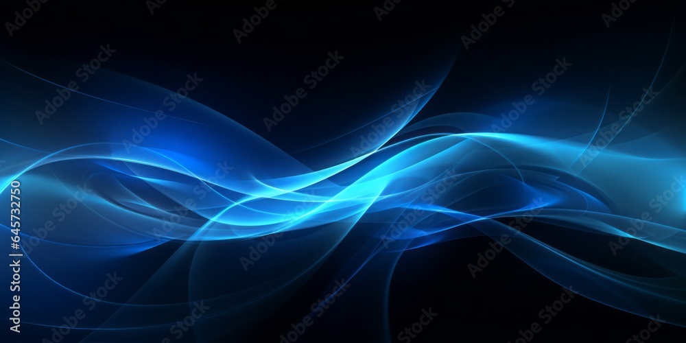 Abstract Blue Wave Wallpaper in a Contemporary Precisionist Style Abstract Blue Wave Wallpaper in a Contemporary Precisionist Style