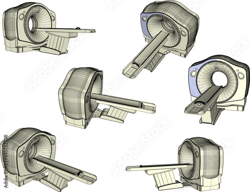Sketch vector illustration design of hospital health ct scan medical tool