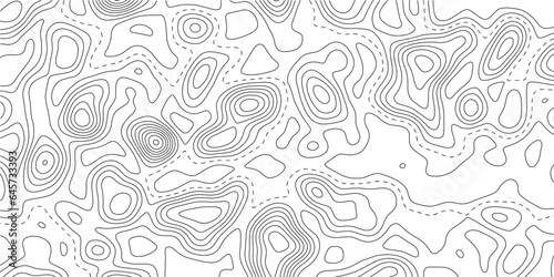  Topographic map background concept with space for your copy.Topographic background and texture, monochrome image..Gray and white wave abstract topographic map contour, lines Pattern background.
