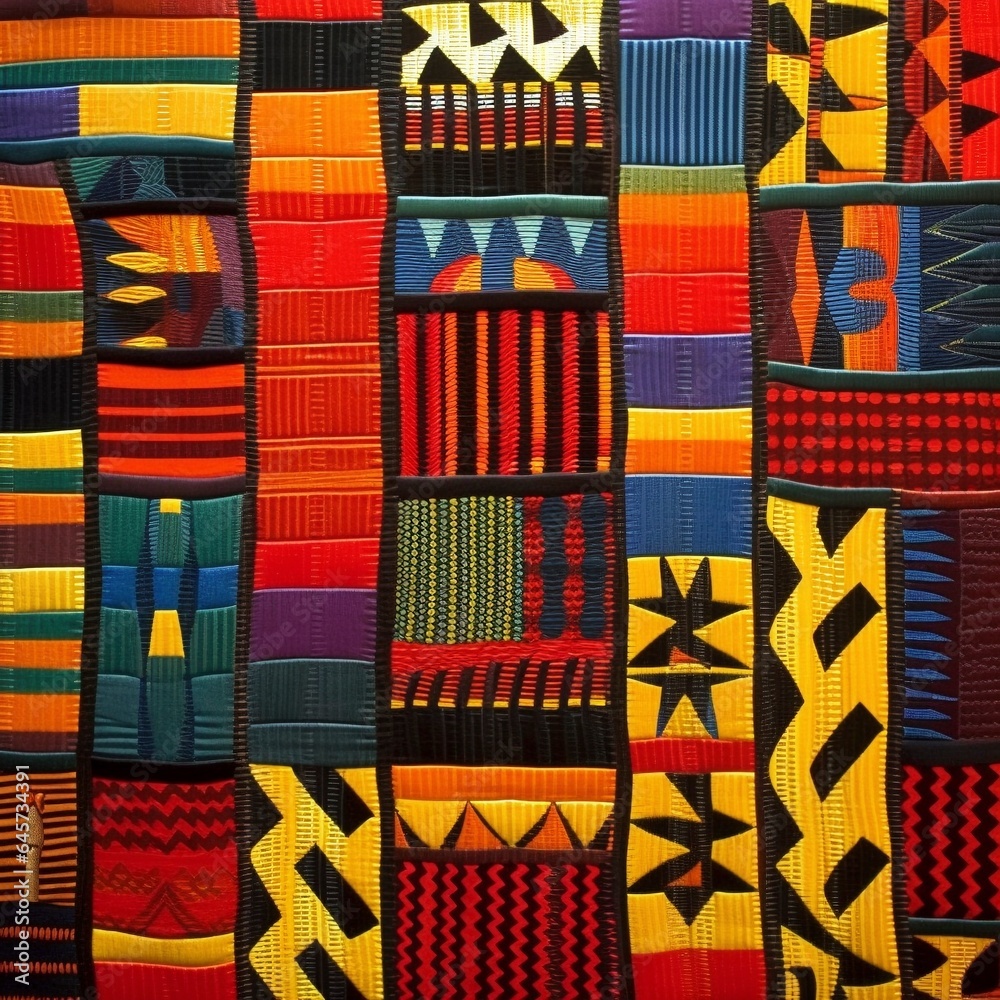  African kente clothfolk art 