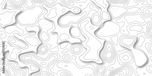 Topographic map. Geographic mountain relief. Abstract lines background paper texture Imitation of a geographical map shades .Topographic contour lines vector map seamless pattern vector illustration.