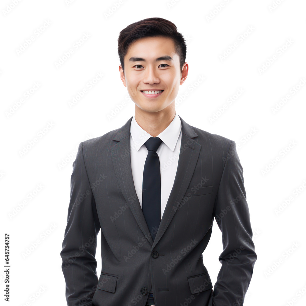 Chinese smiling businessman isolated Chinese smiling businessman isolated