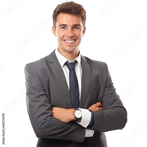 Smiling businessman isolated