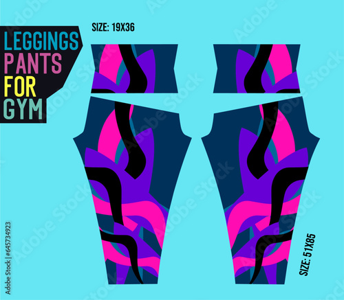 fitness leggings pants vector with mold and ready to use 