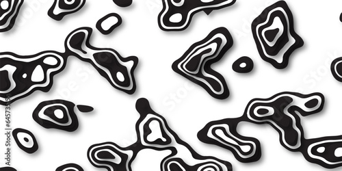 Abstract shapes liquid design Trendy minimal vector template for design black spots on white background for fibres and textile. Simple endless leather backdrop. Vector illustration.