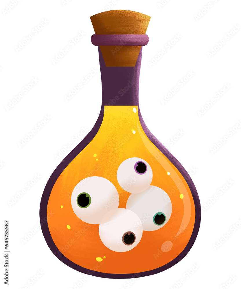 Flat vector illustration alchemist potion cartel Flat vector illustration alchemist potion cartel