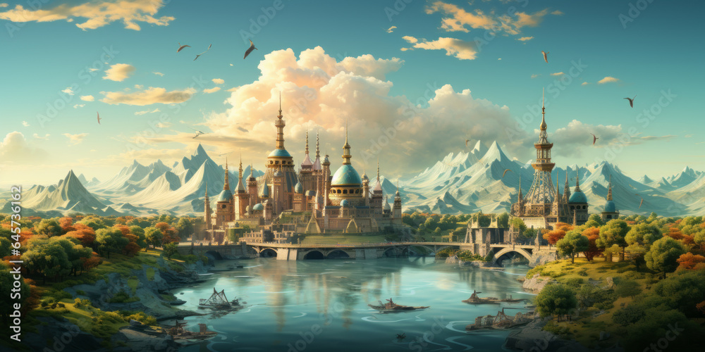 Fototapeta premium Travel the world concept generative ai