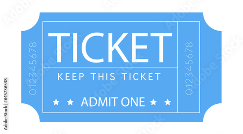 Admit one ticket isolated, Admit one ticket