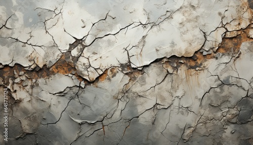 White marble crack stone texture background. Generative AI  © Wasin