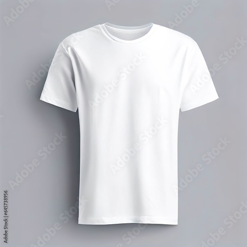 White Tshirt Mockup Isolated On Grey Background