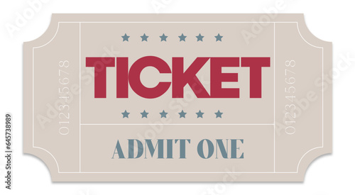 Admit one ticket, Ticket Style Sale Coupon
