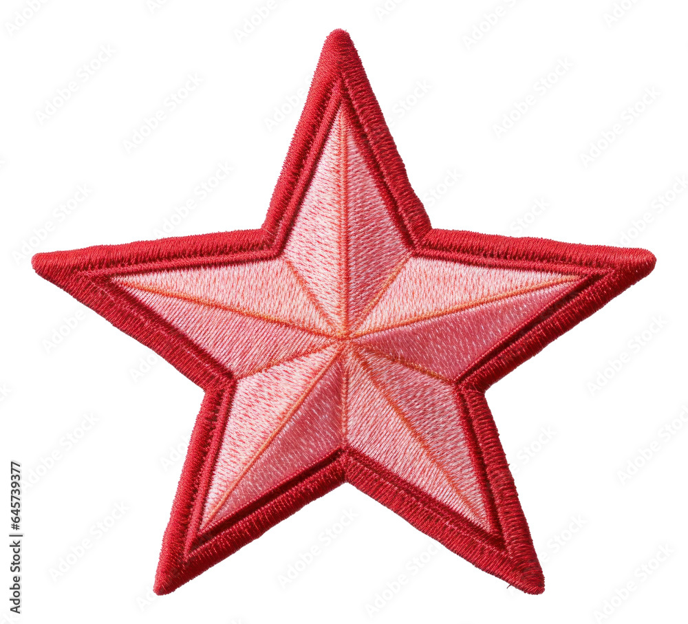 Fototapeta premium Star embroidery patch isolated.