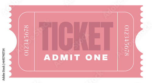 Ticket template, ticket for vector