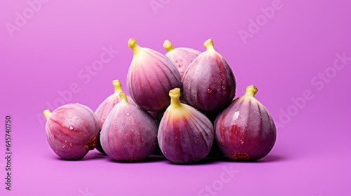 Ripe figs on a purple background.