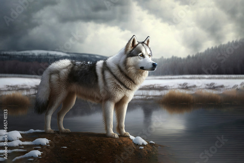 husky dog in Siberia © Olga
