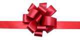 Decorative red bow isolated on background. Design element for gift