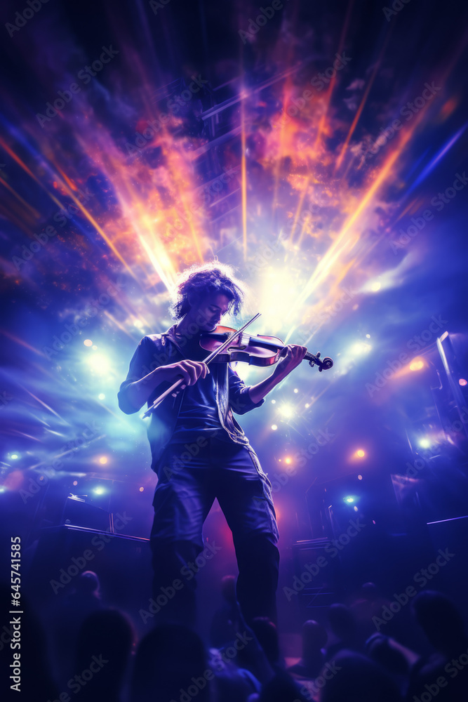 Closeup of modern music concert with light effects Closeup of modern music concert with light effects