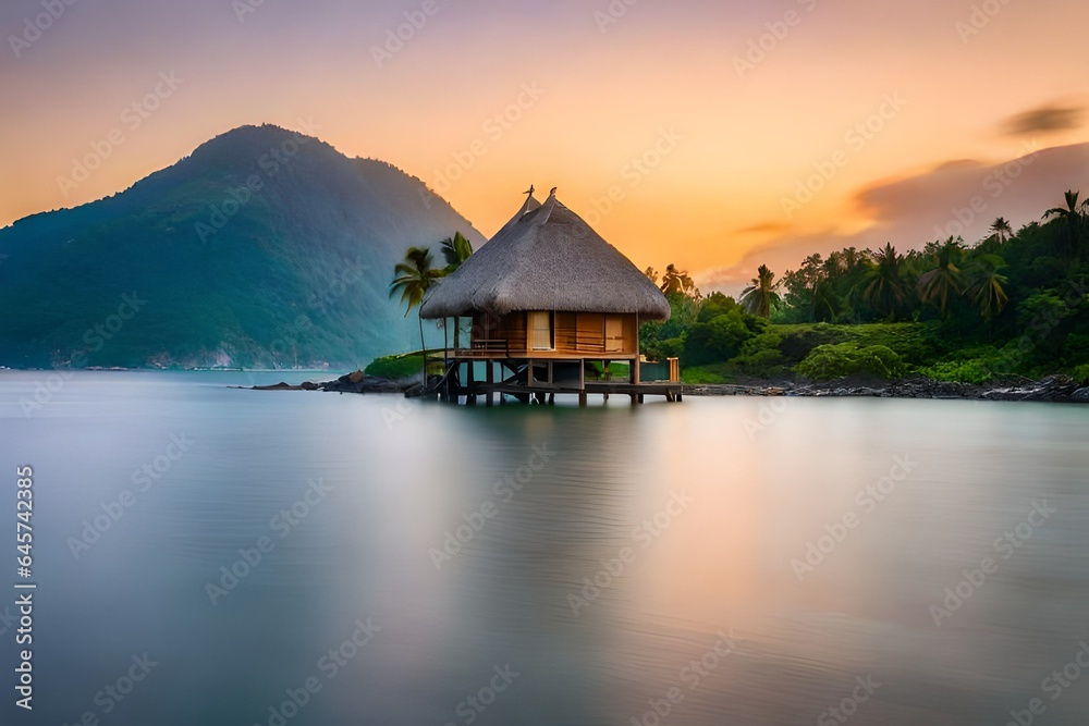 house on the water Generated Ai house on the water Generated Ai