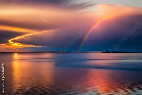"Golden Horizon: Serene Sunset Over the Sparkling Sea" © DracolaX