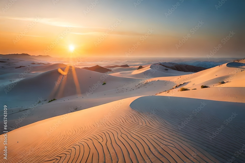 desert sand dunes Generated Ai