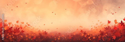 Herbstlicher Hintergrund Banner mit bunten Blättern und Textfreiraum