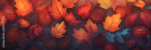 Herbstlicher Hintergrund Banner mit bunten Blättern