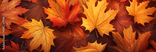 Herbstlicher Hintergrund Banner mit bunten Blättern