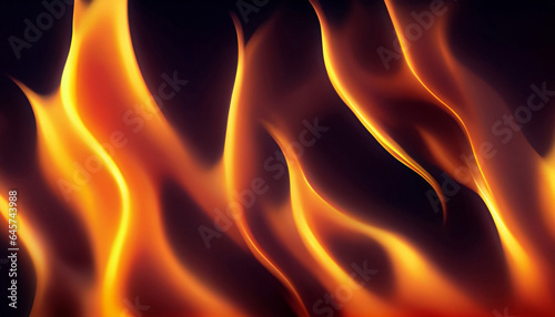 Flame motion on abstract background. Red fire texture, orange burn light.