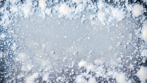 Fresh white snow texture top view. Perfection shining pure snowy background. © SolaruS
