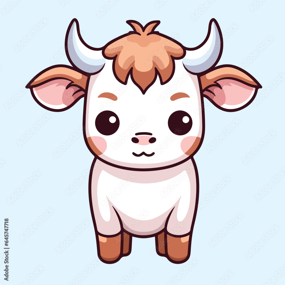 Cow tshirt design graphic, cute happy kawaii style
