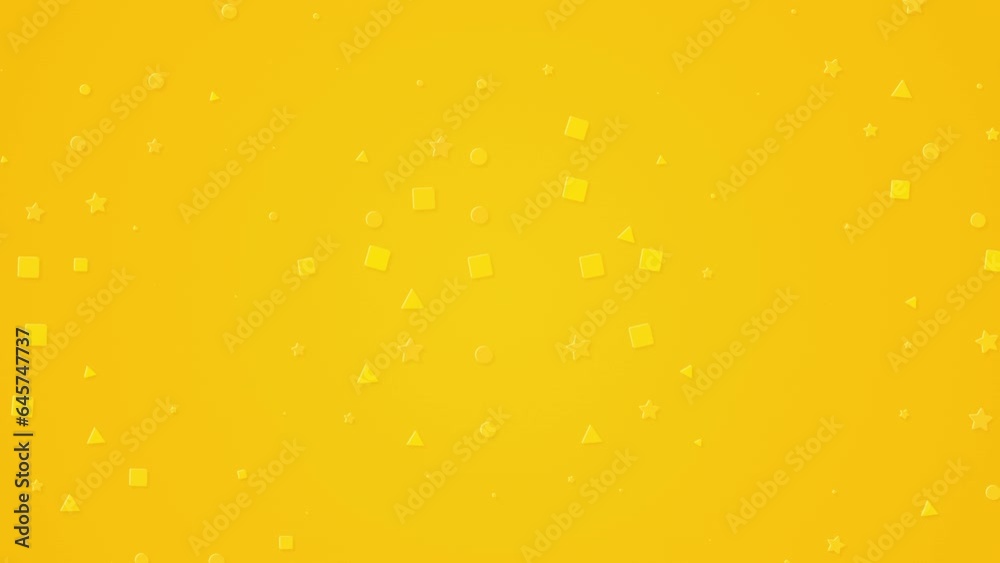 4k bright yellow orange animated fluid background. Geometric shapes circles, round squares, triangles, stars morphic. Minimal funny style. Back to school blank animation. Seamless loop halftone banner 4k bright yellow orange animated fluid background. Geometric shapes circles, round squares, triangles, stars morphic. Minimal funny style. Back to school blank animation. Seamless loop halftone banner