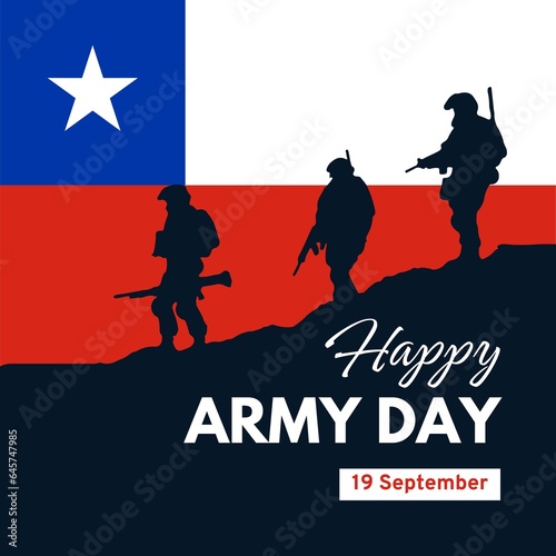 Premium Vector | chile army day 19 september celebration vector design