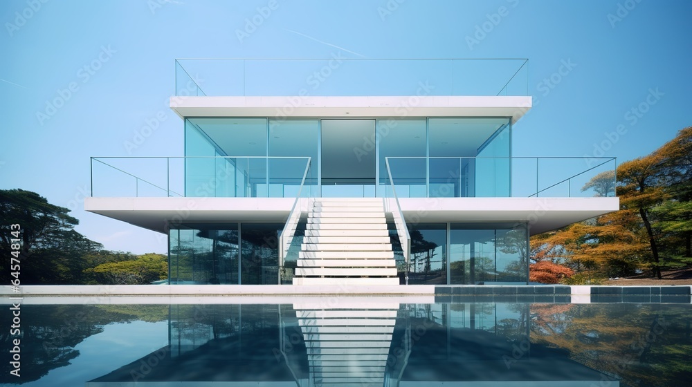 Fototapeta premium A photograph of a real estate building
