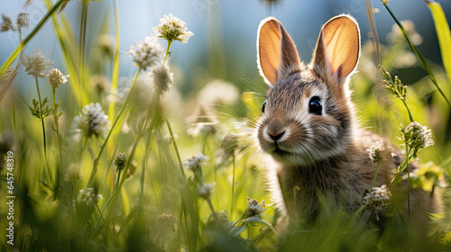 easter rabbit in the grass