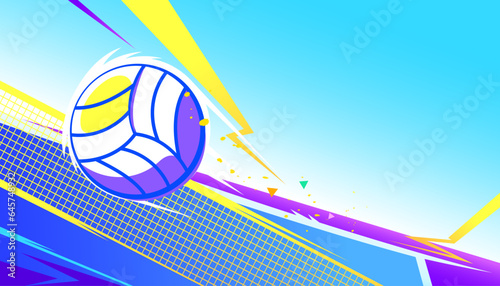 Volleyball abstract background design. Sports concept