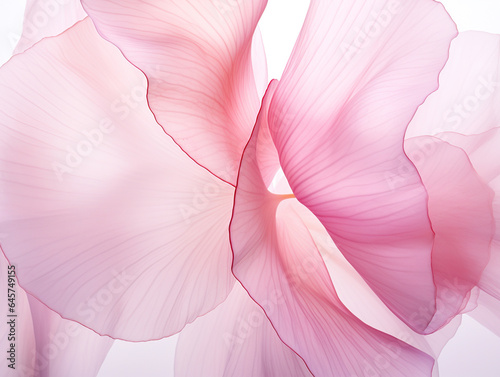 Background with pink flower petals, macro detail