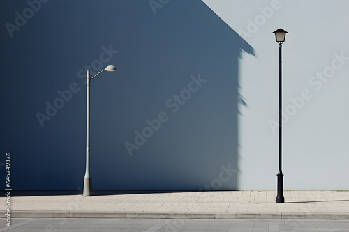 two street lights in the city
