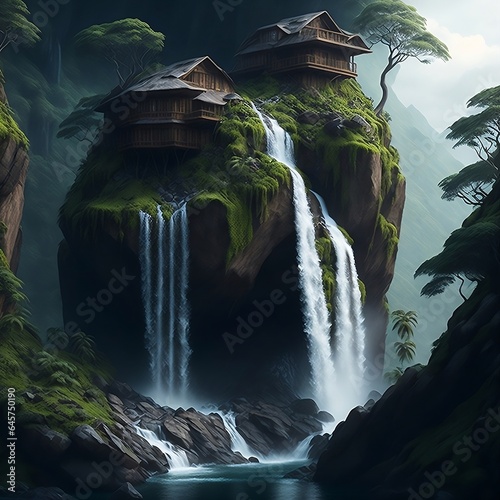 waterfall in the jungle