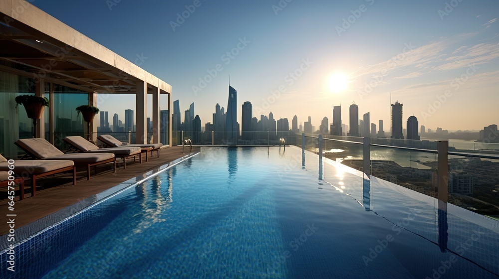 Fototapeta premium A photograph of a real estate building with glamorous interior