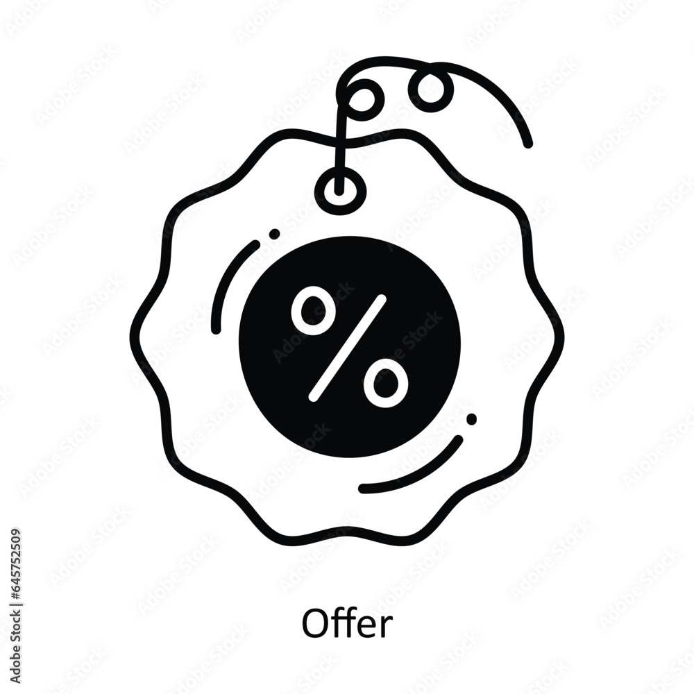 Offer doodle Icon Design illustration. Ecommerce and shopping Symbol on White background EPS 10 File Offer doodle Icon Design illustration. Ecommerce and shopping Symbol on White background EPS 10 File