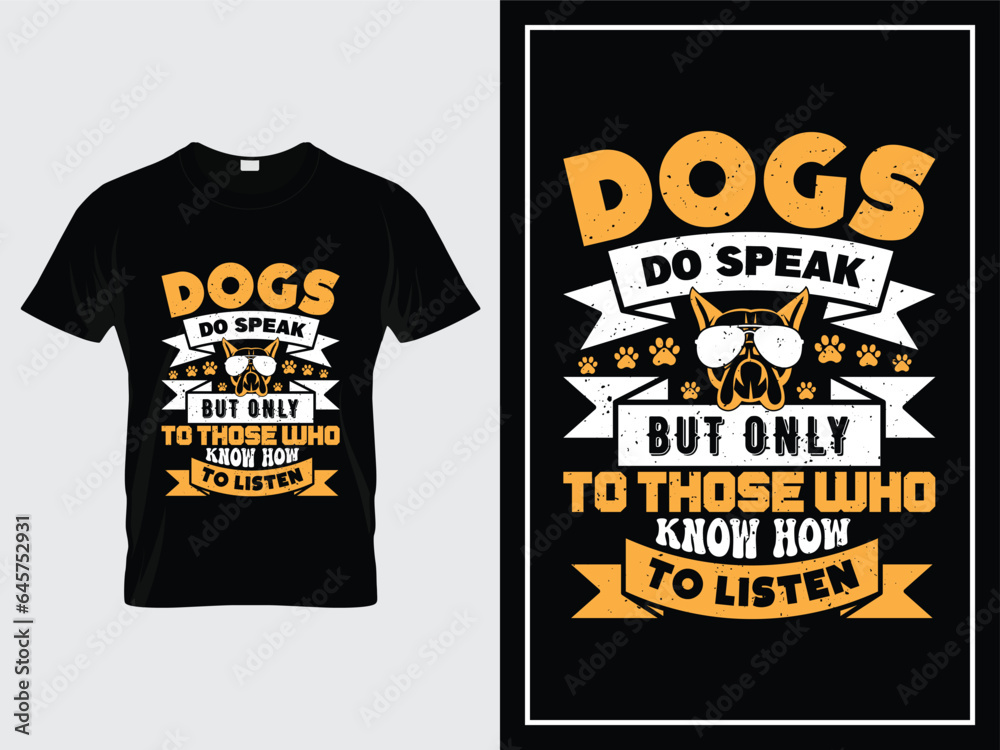 Dog typography t shirt design vector vintage style with trendy quote