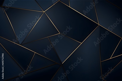 Abstract low polygon pattern on navy blue background.
