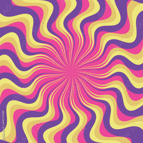 Abstract psychedelic groovy background. Vector.