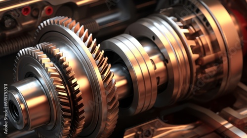 Connection and transmission of torque to worm shafts of gearbox