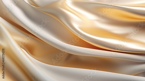 gold and white silk background - generative ai
