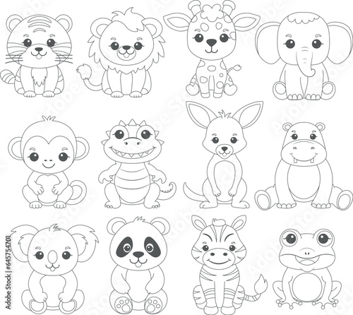 Coloring tropical animals.