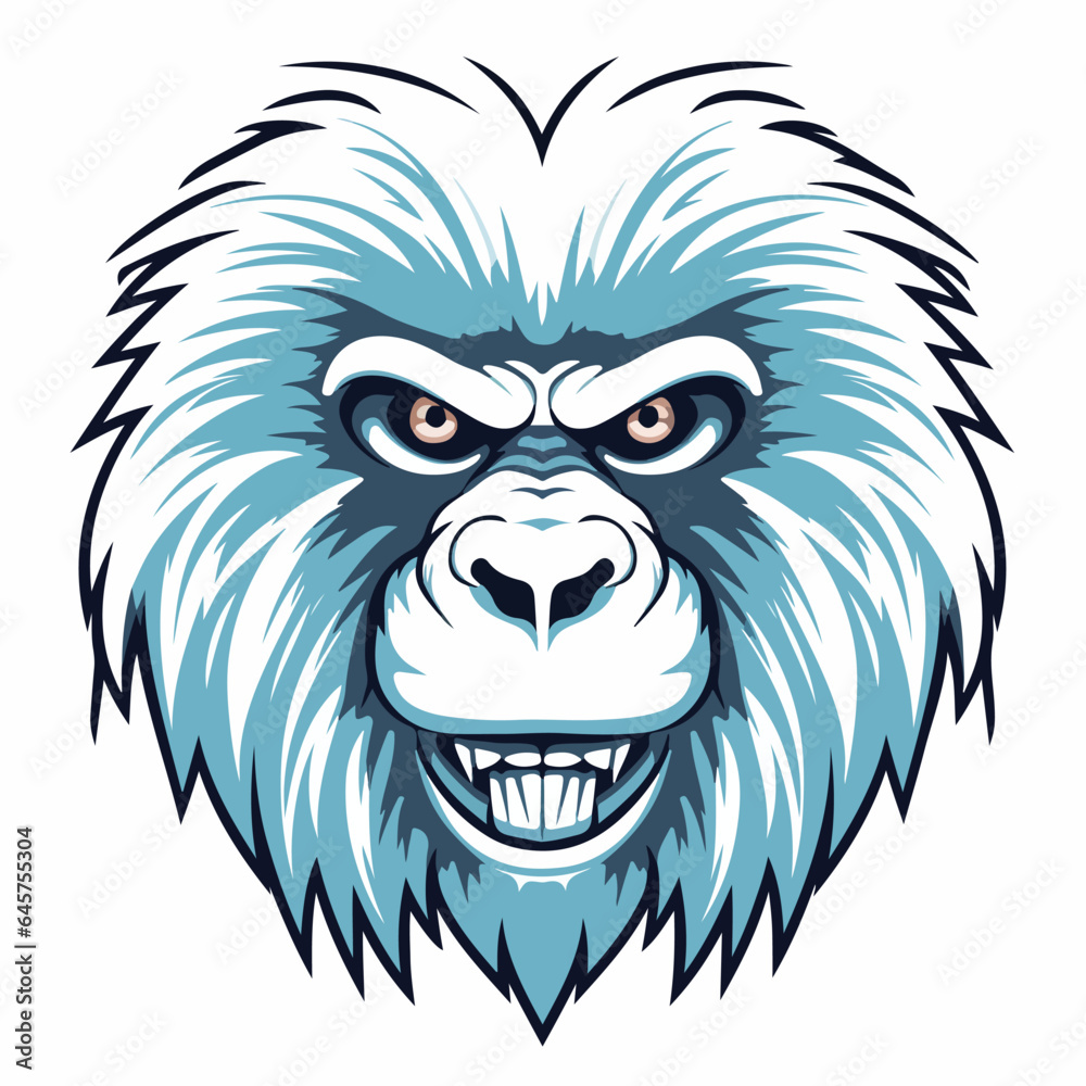 Baboon tshirt design graphic, cute happy kawaii style, clear outline