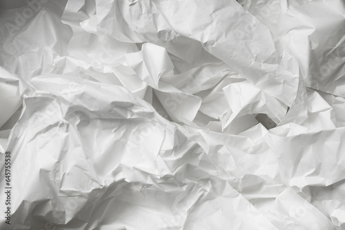Garbage crumpled paper background or surface. 